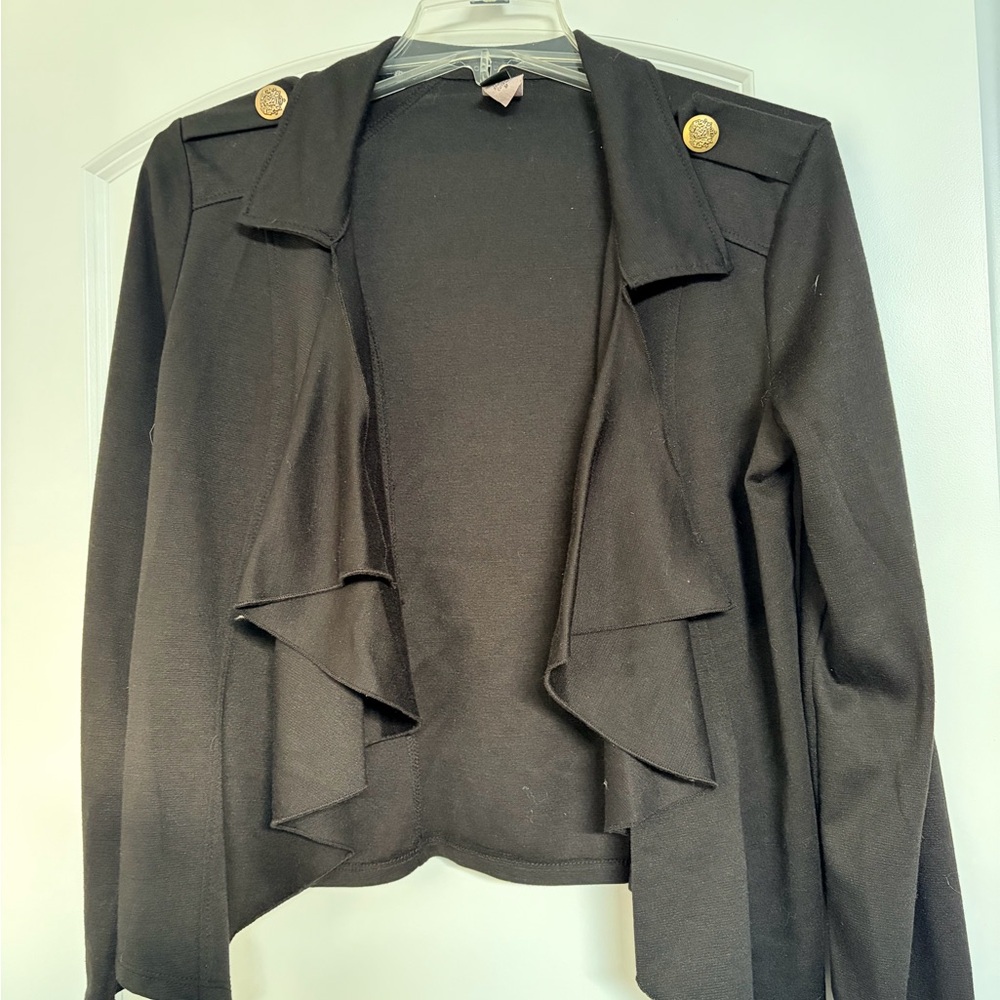 Black Women's Jacket with Gold Accents. Military style
